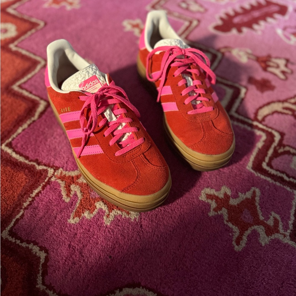 adidas Red and Pink Women's Sneakers